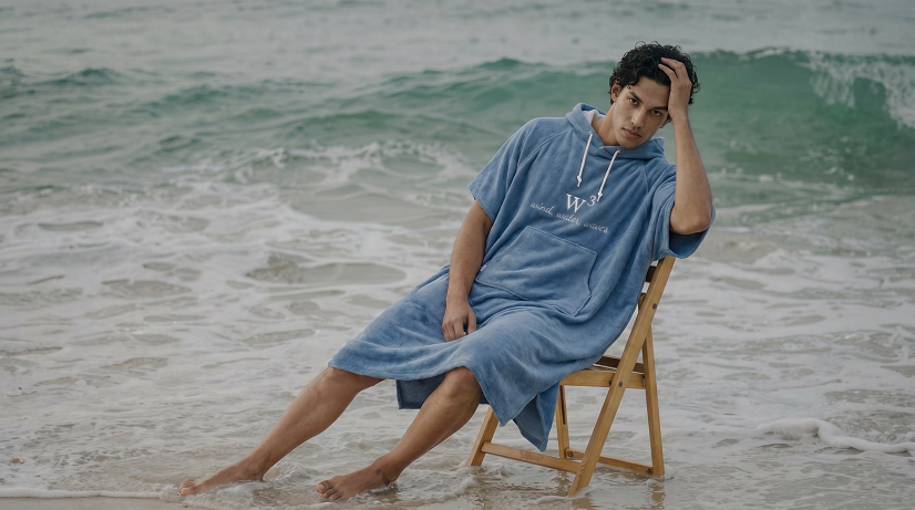 Unisex-Poncho-mit-Stick